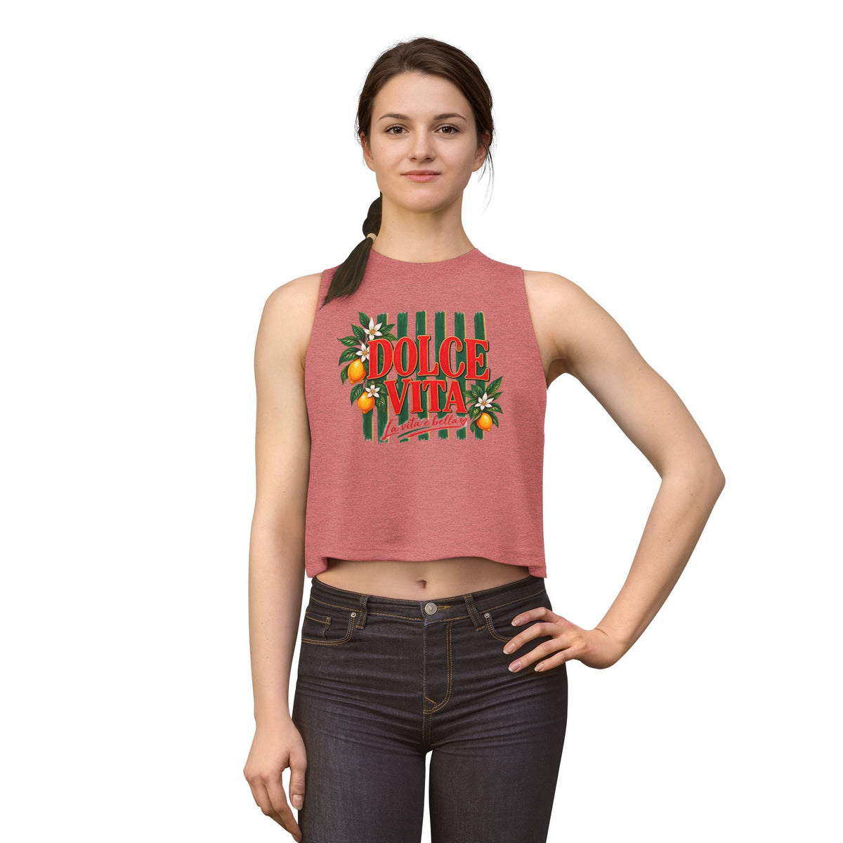 Dolce Vita Crop Tank — Women's Italian Lemon Summer Top