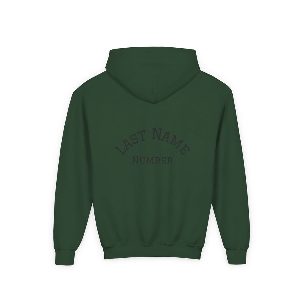 Youth Hoodie - "Game Day Heat" Football Personalized Back Name & Number