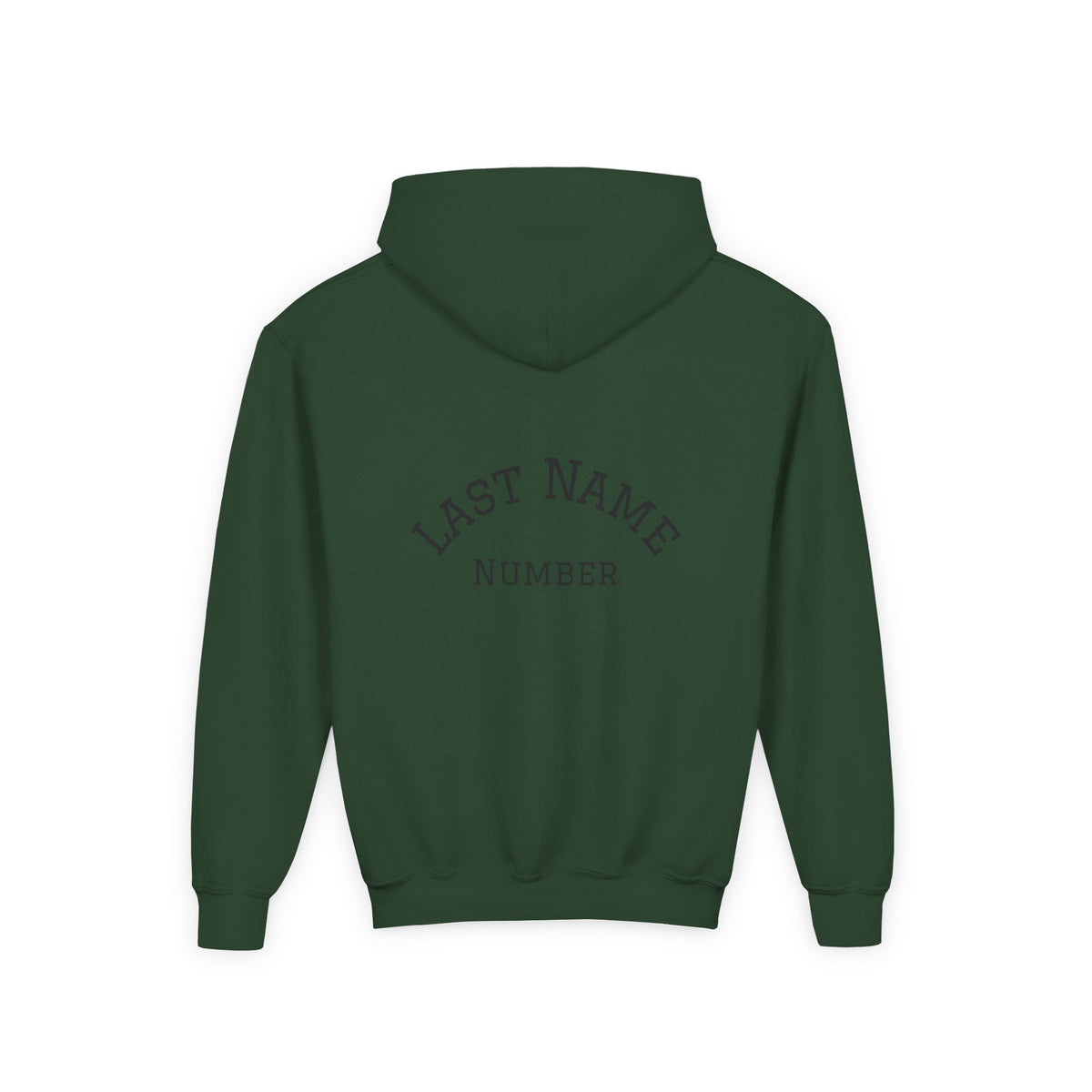 Youth Hoodie - "Game Day Heat" Football Personalized Back Name & Number