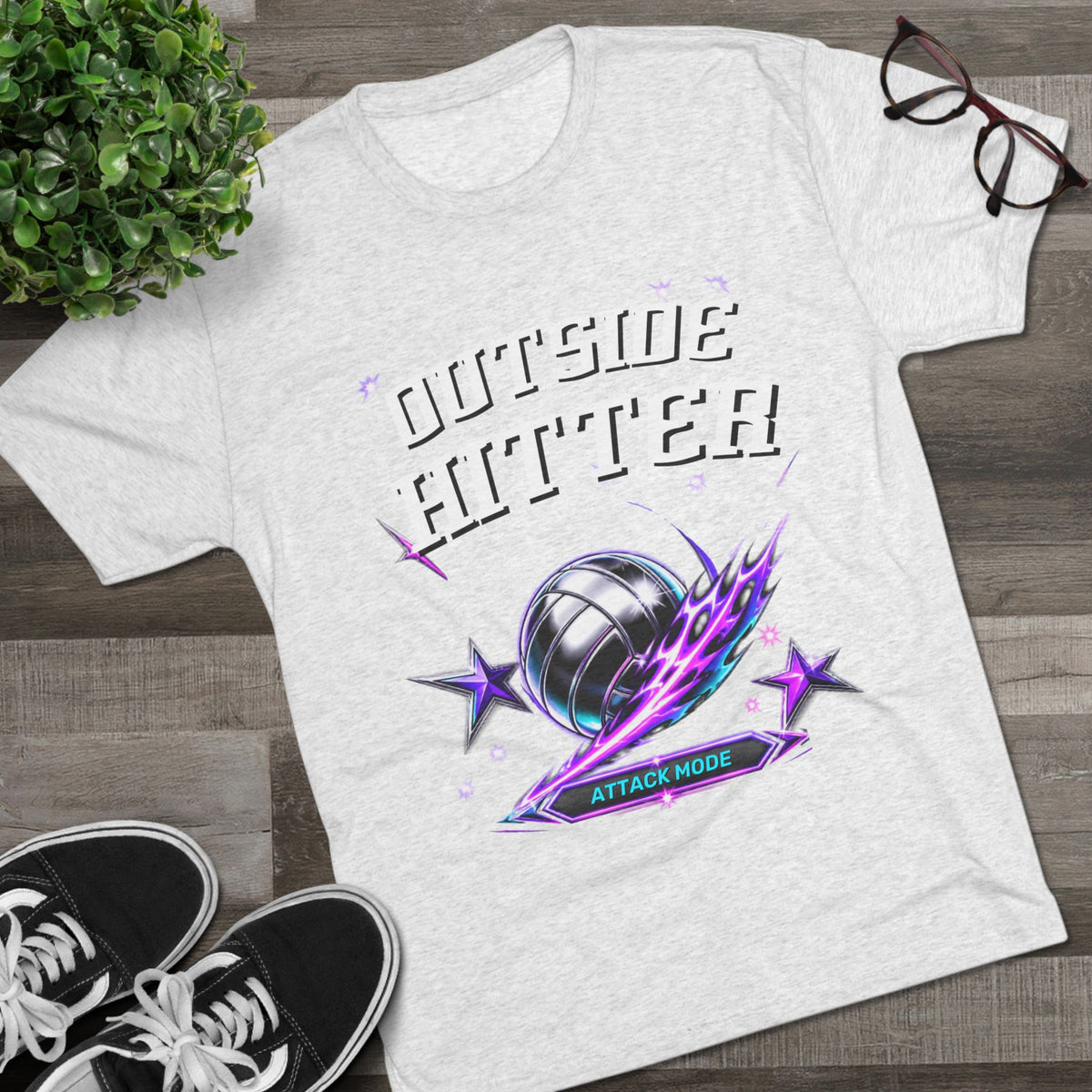 Outside Hitter Volleyball Tee — Attack Mode Graphic Shirt