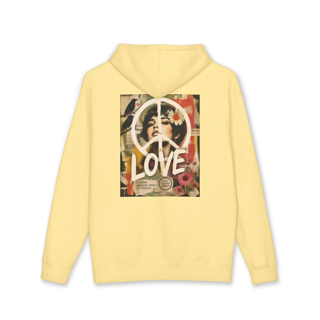 Peace & Love Retro Collage Hoodie
