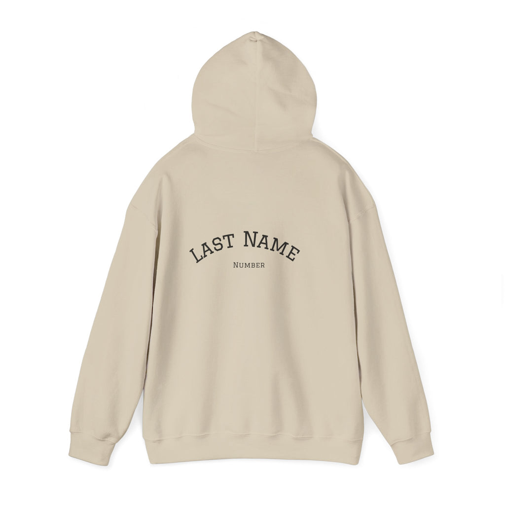 Volleyball Heart Hoodie – Personalized Last Name Back Print
