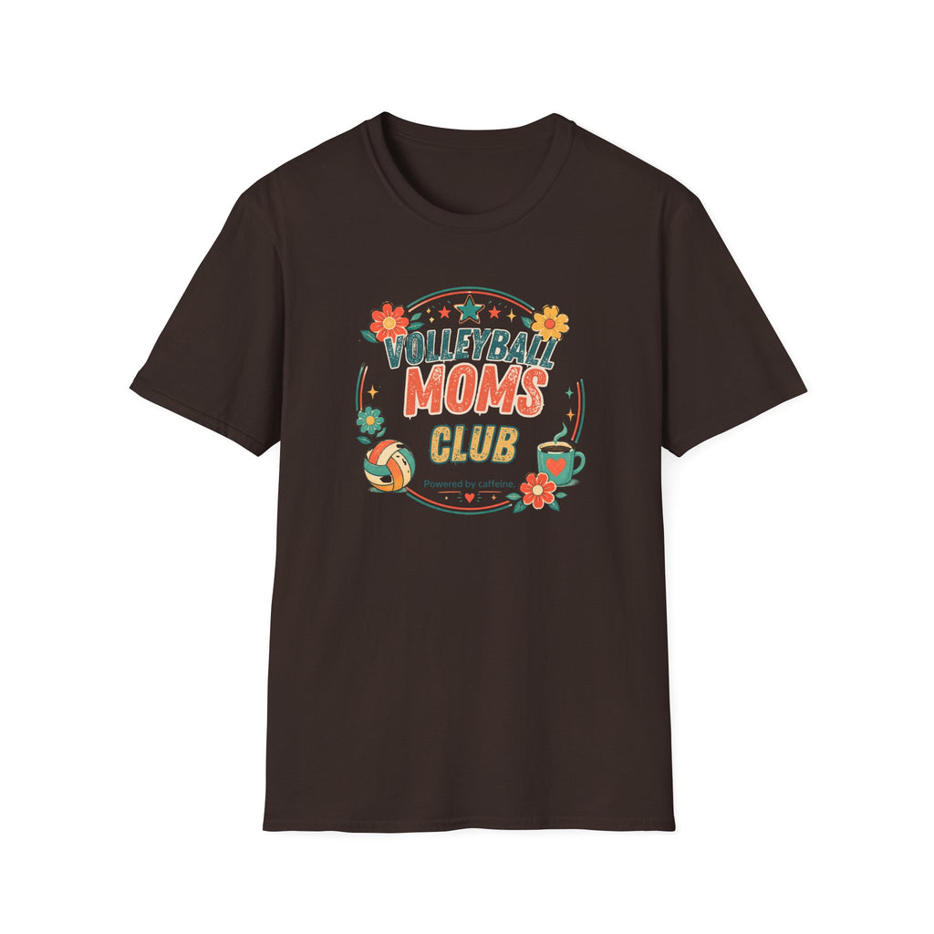 Volleyball Mom T-Shirt — Retro Sun & Net Graphic Tee