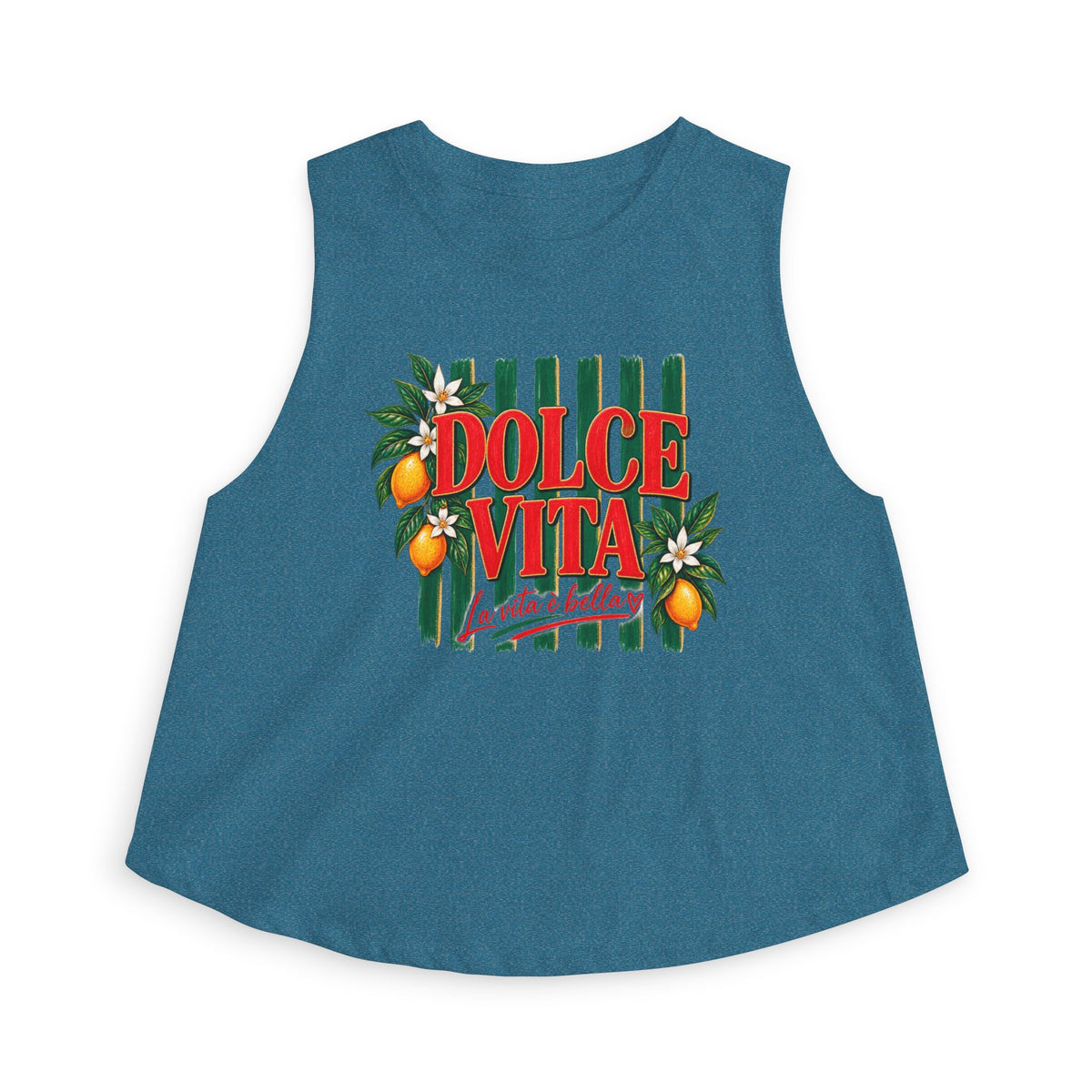 Dolce Vita Crop Tank — Women's Italian Lemon Summer Top