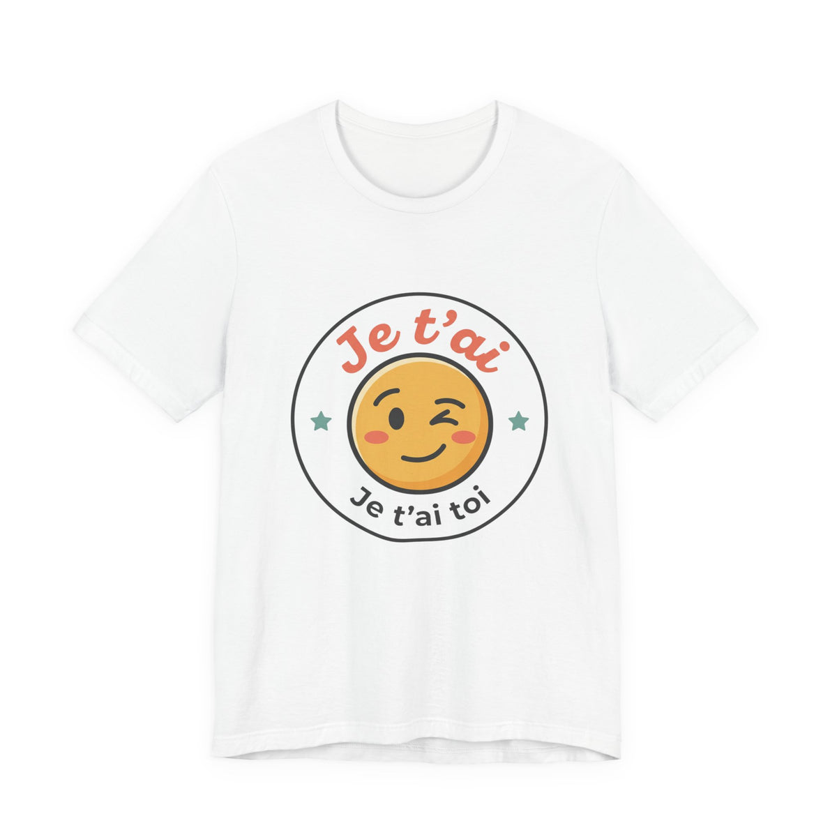 Je t'ai Emoji Tee — French Wink Love Graphic T-Shirt