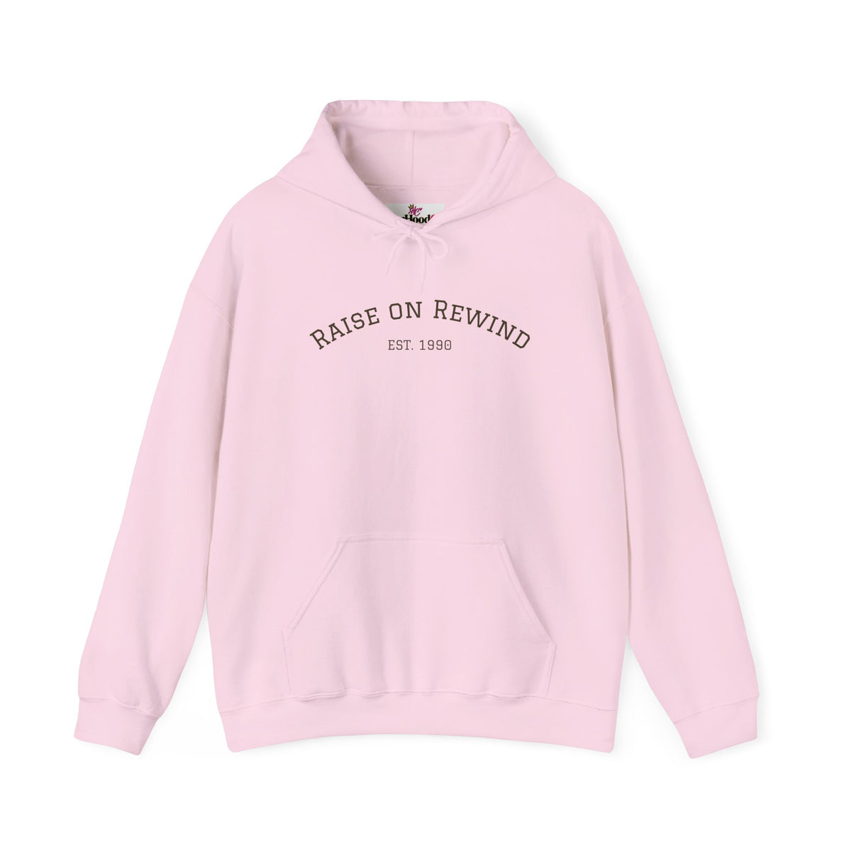 Rewind Retro Hoodie — 'Raise On Rewind' Vintage 90s Electronics Graphic Pullover