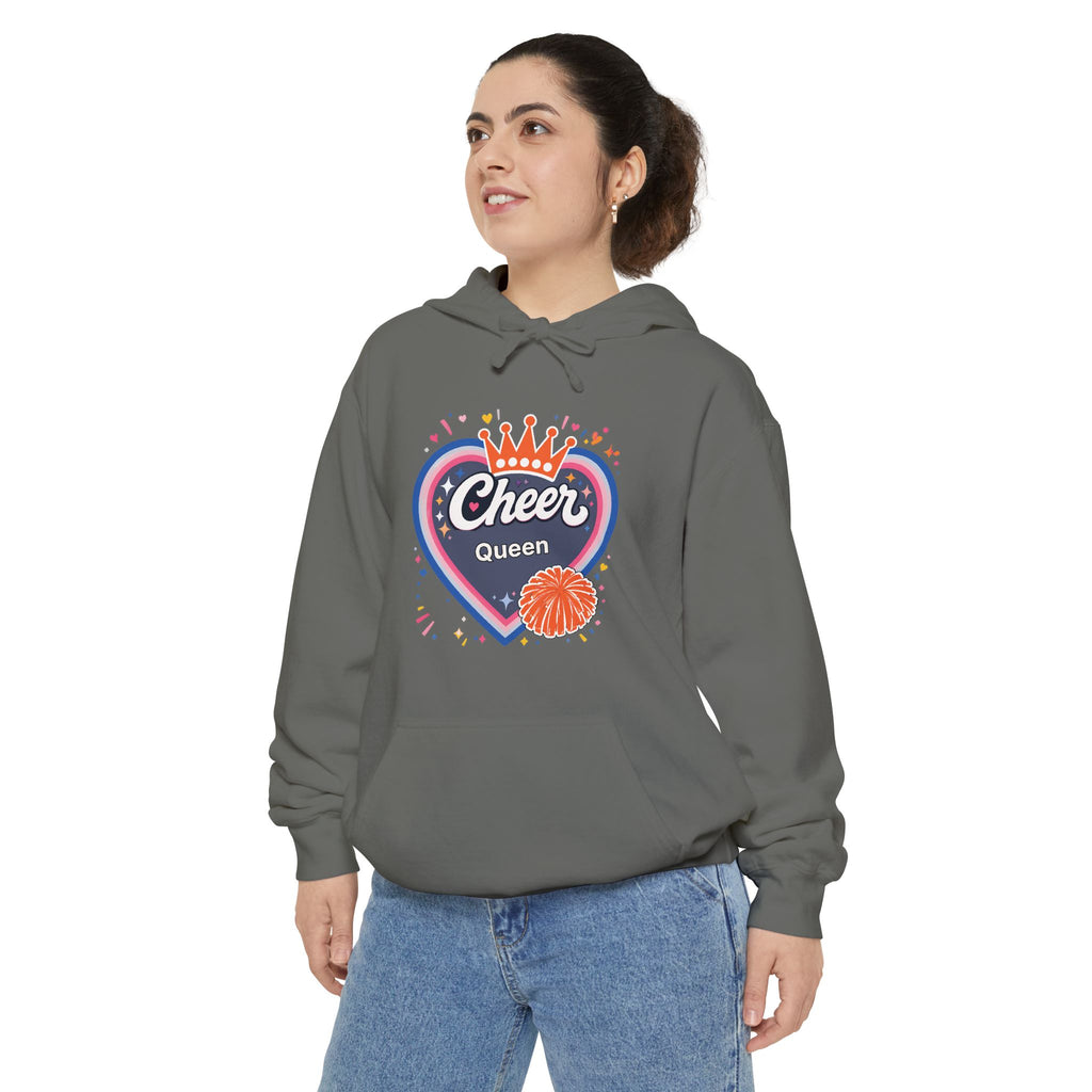 Cheer Captain Heart Hoodie — Pom Pom Crown Graphic Hoodie