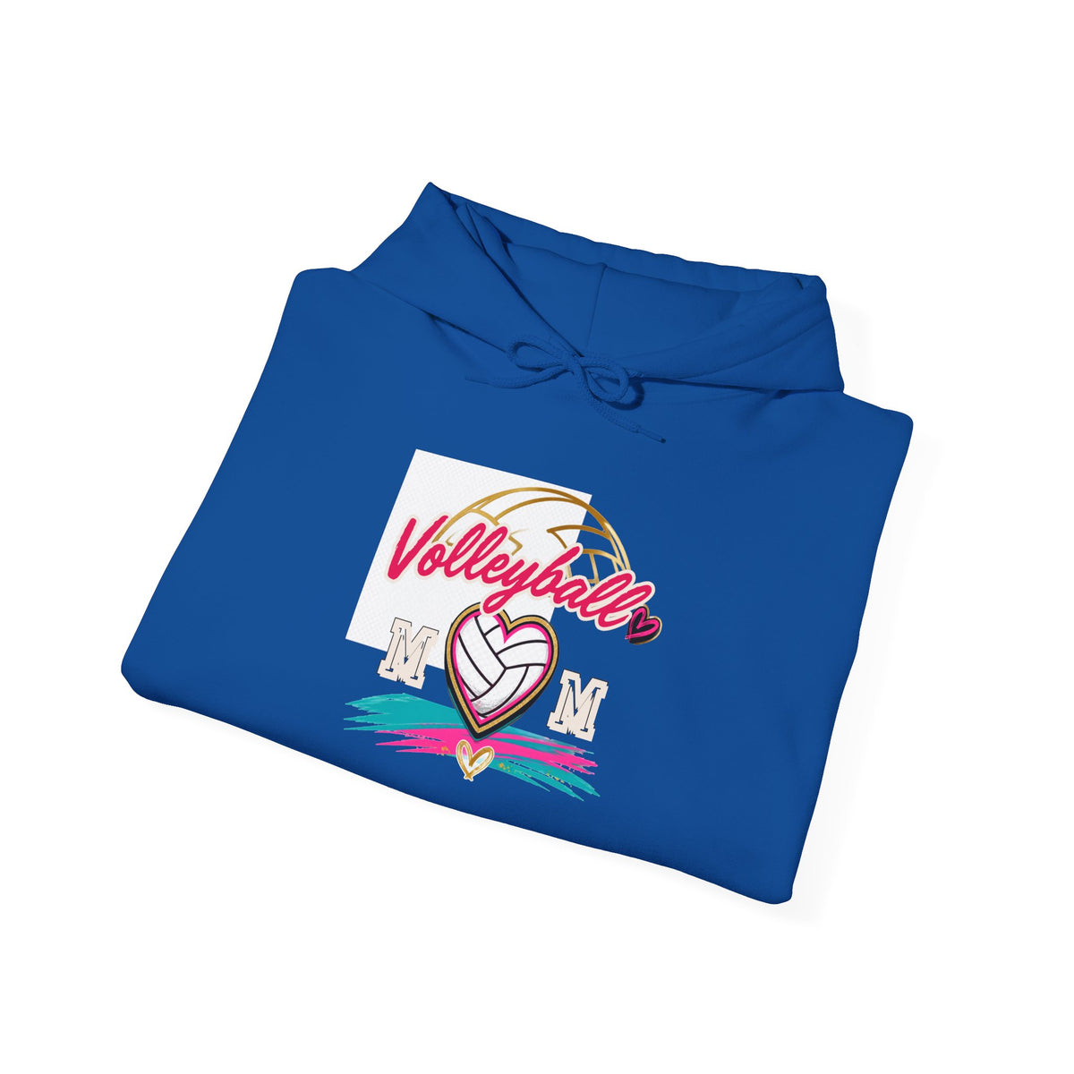 Volleyball Heart Hoodie – Personalized Last Name Back Print
