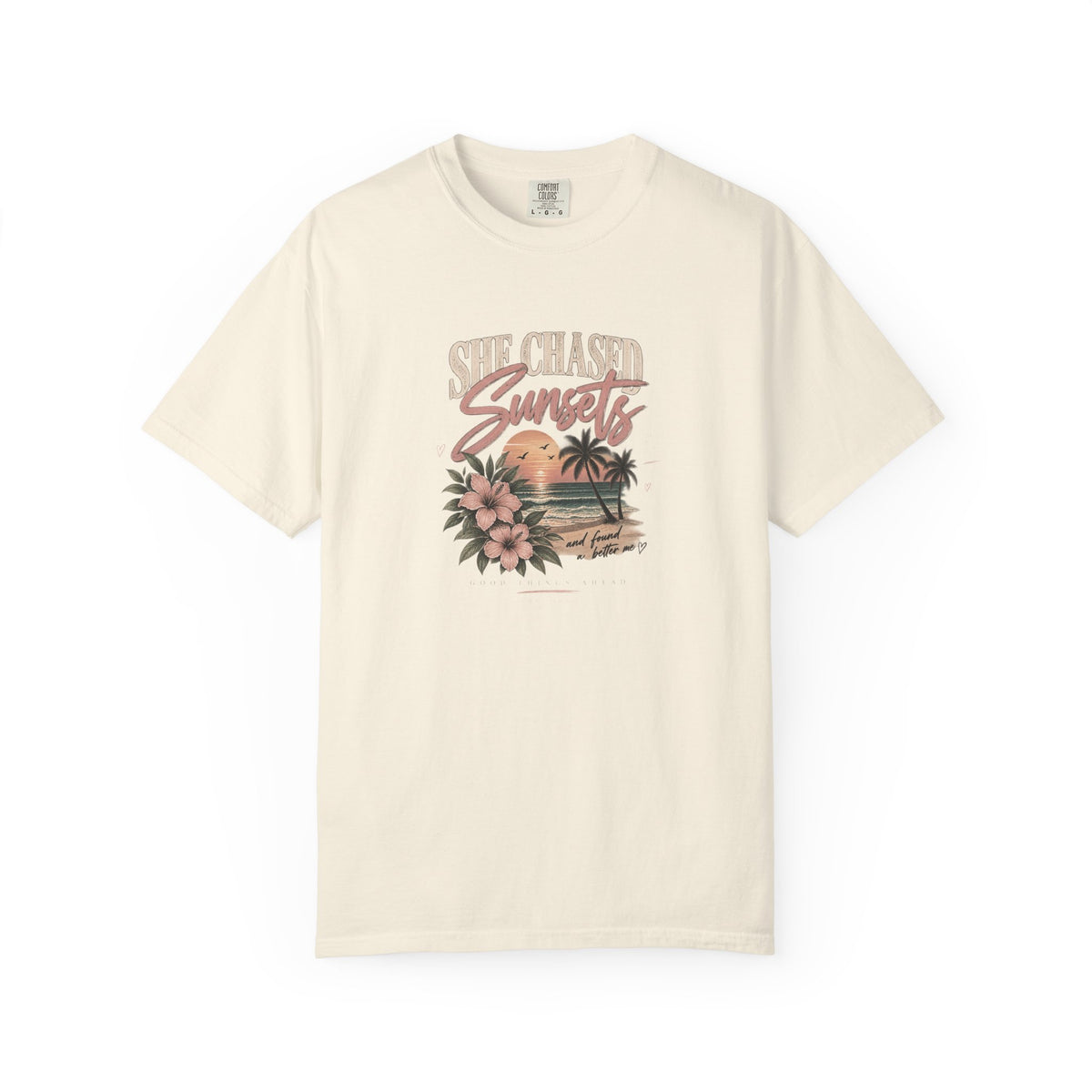 Sunset Beach T-Shirt — Vintage Tropical 'Sunset' Graphic