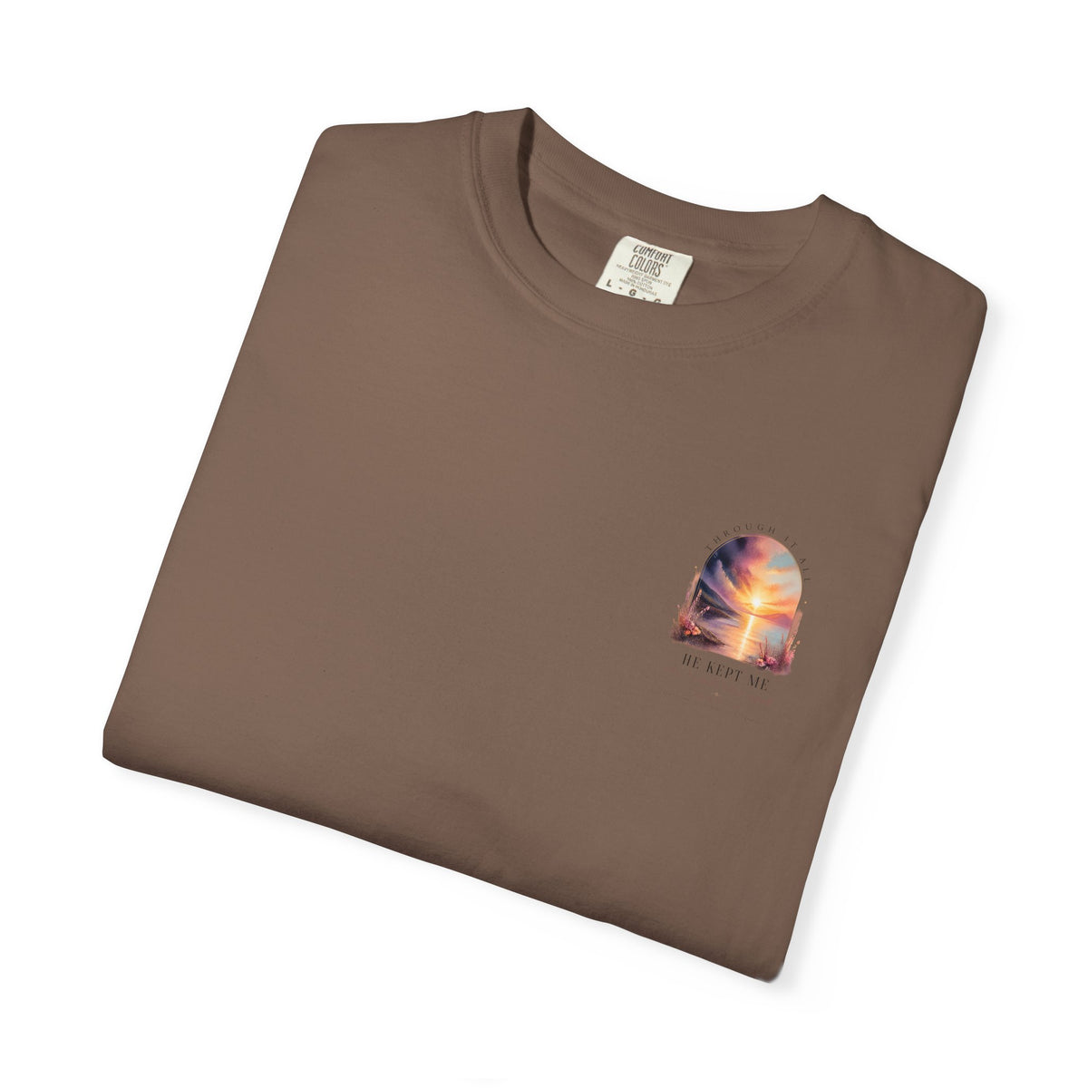 Faith Sunrise T-Shirt — "He Kept Me" Inspirational Graphic Tee