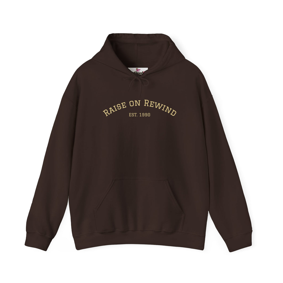 Rewind Retro Hoodie — 'Raise On Rewind' Vintage 90s Electronics Graphic Pullover
