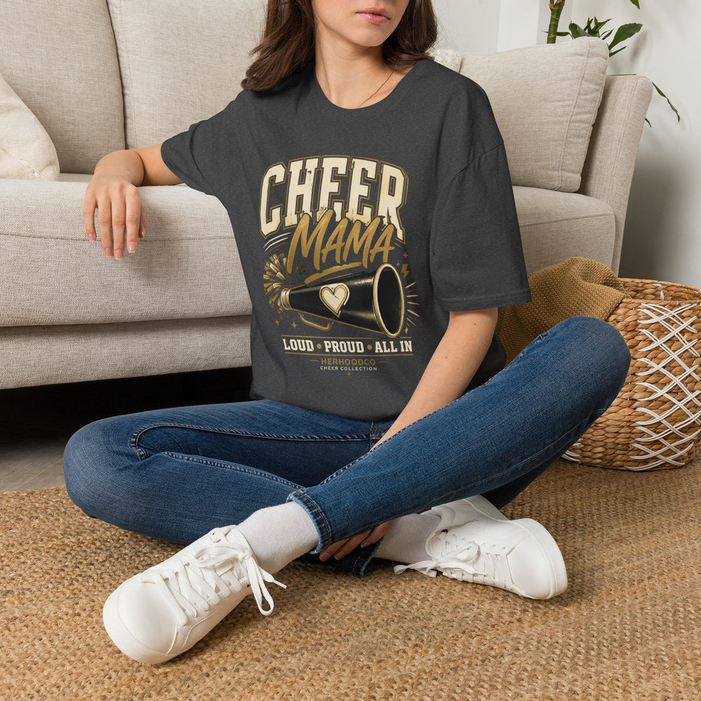Cheer Mama T-Shirt — Retro Megaphone Cheer Mom Shirt