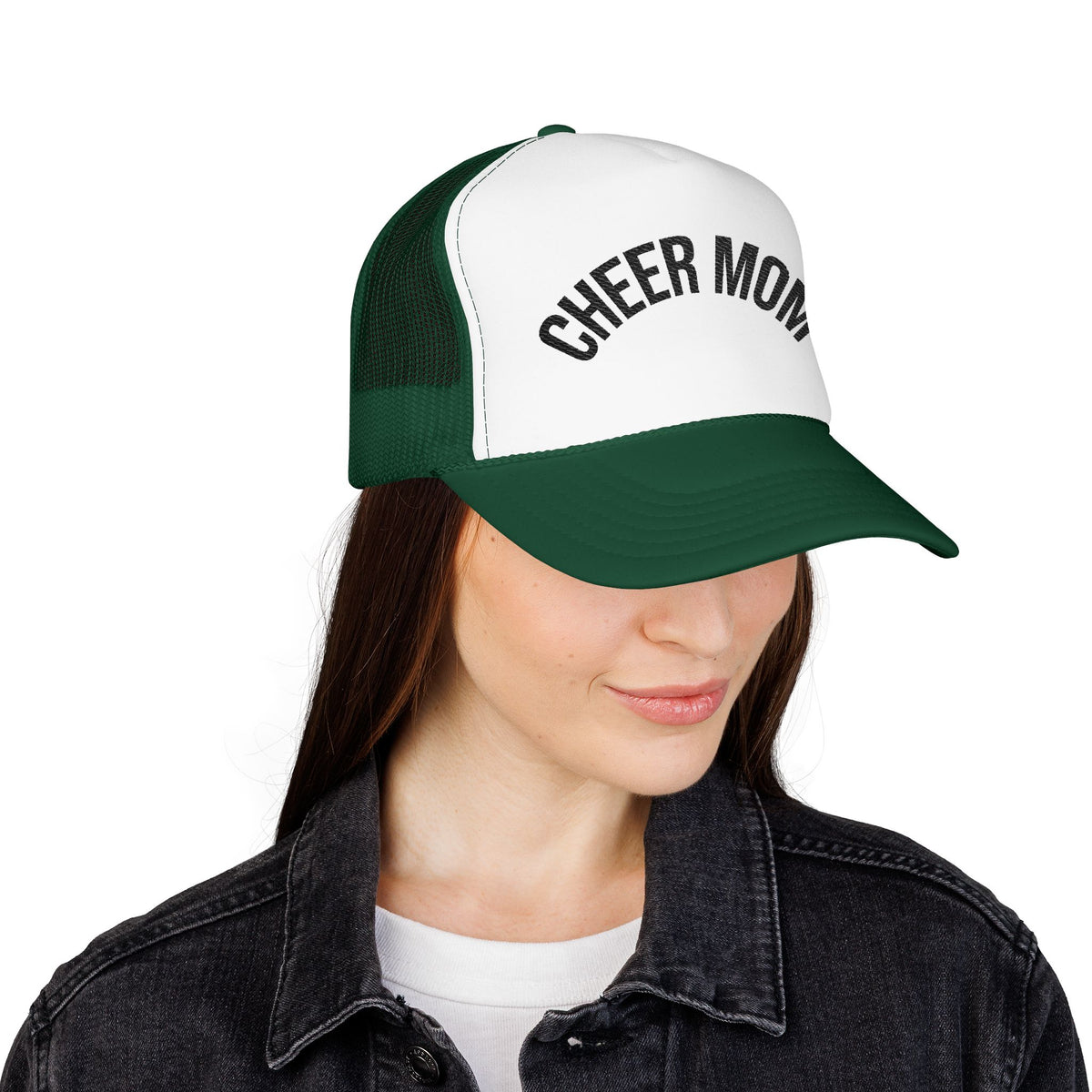 Cheer Mom Foam Trucker Hat — Pom-Proud Cheerleading Mom Cap