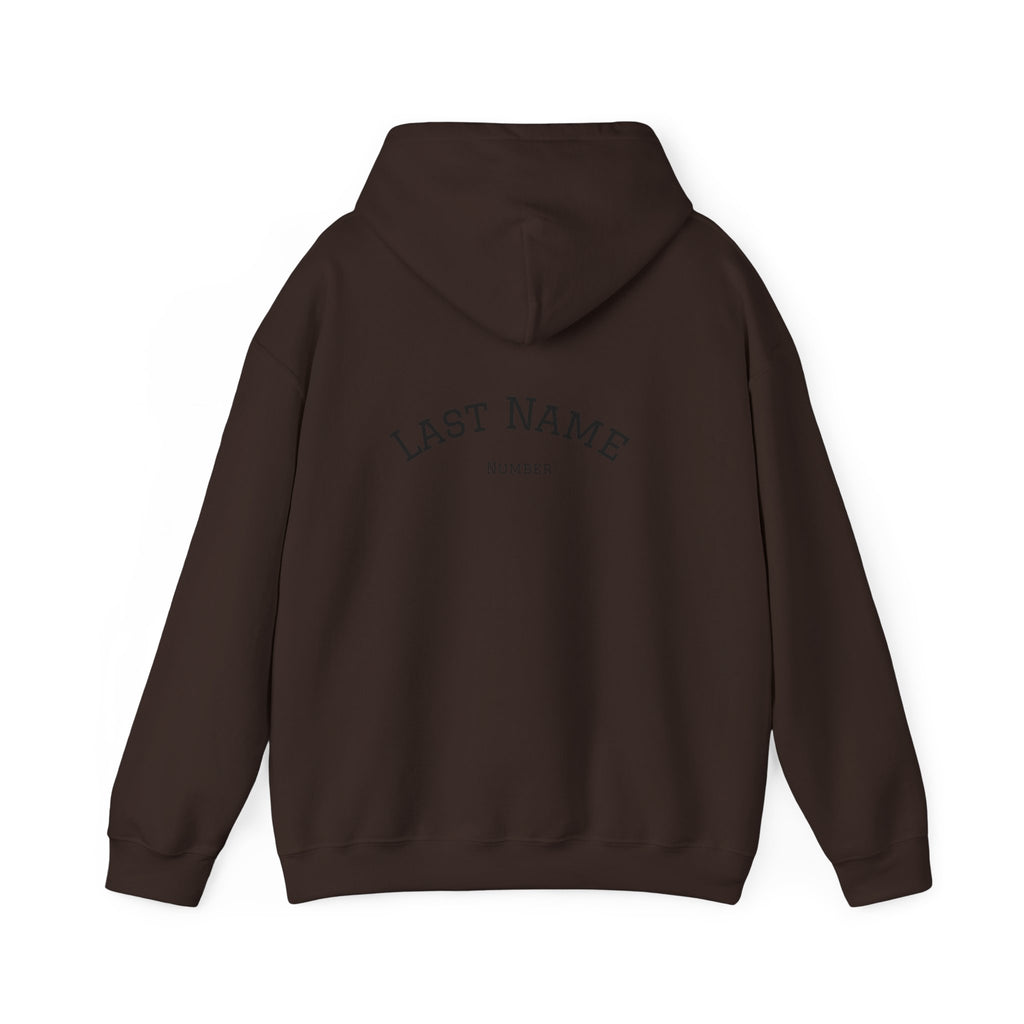 Volleyball Heart Hoodie – Personalized Last Name Back Print