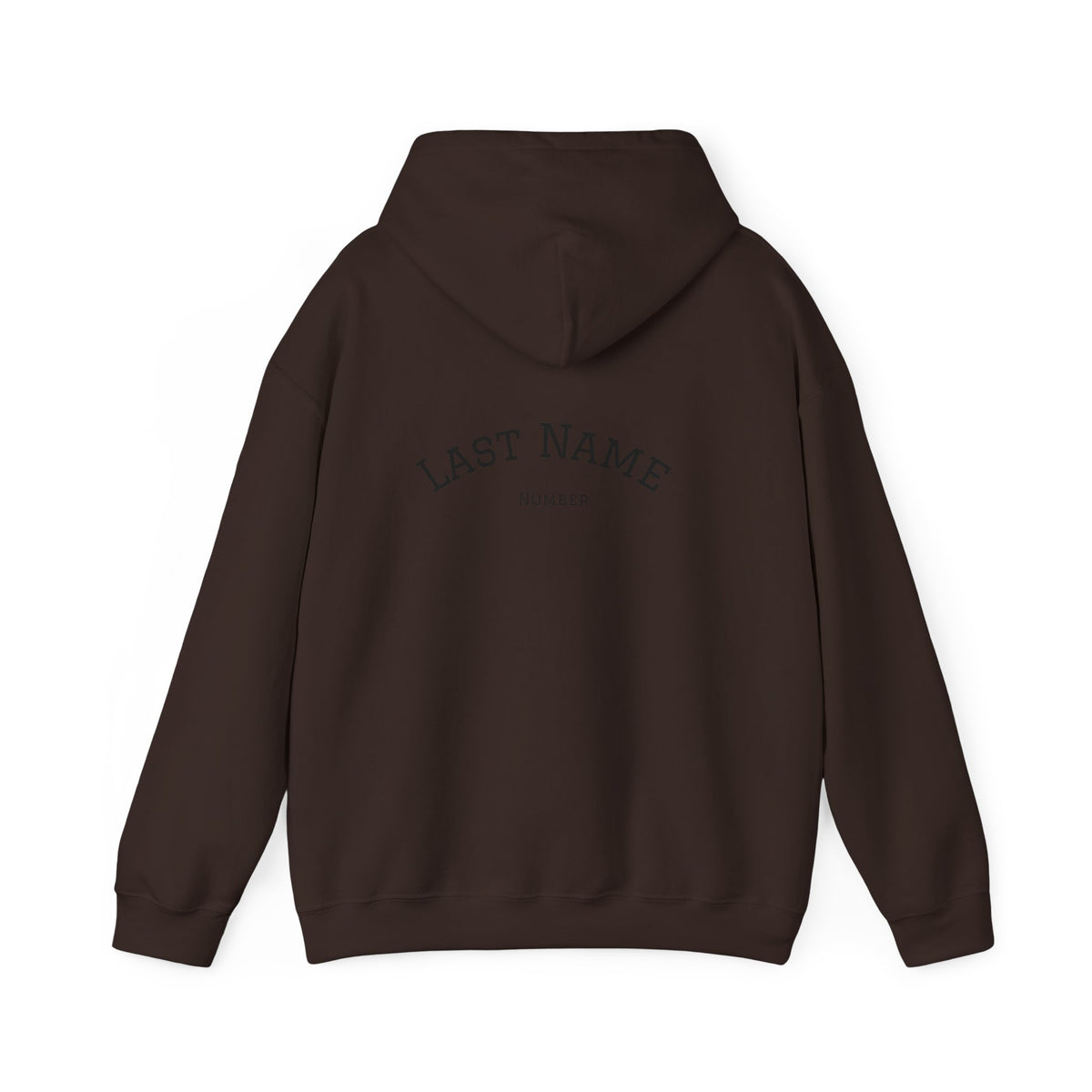 Volleyball Heart Hoodie – Personalized Last Name Back Print