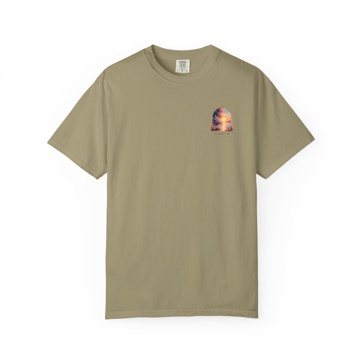Faith Sunrise T-Shirt — "He Kept Me" Inspirational Graphic Tee