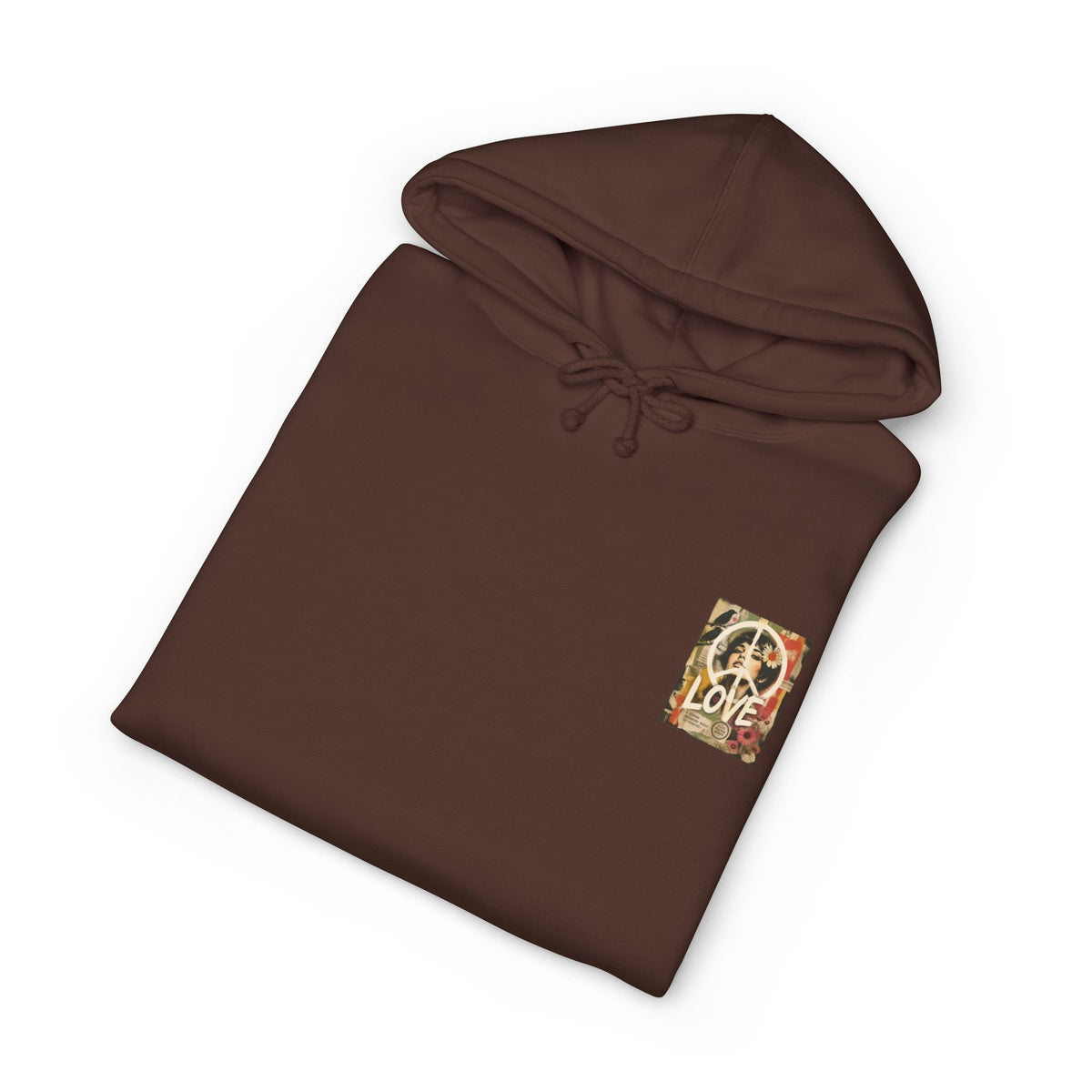 Peace & Love Retro Collage Hoodie