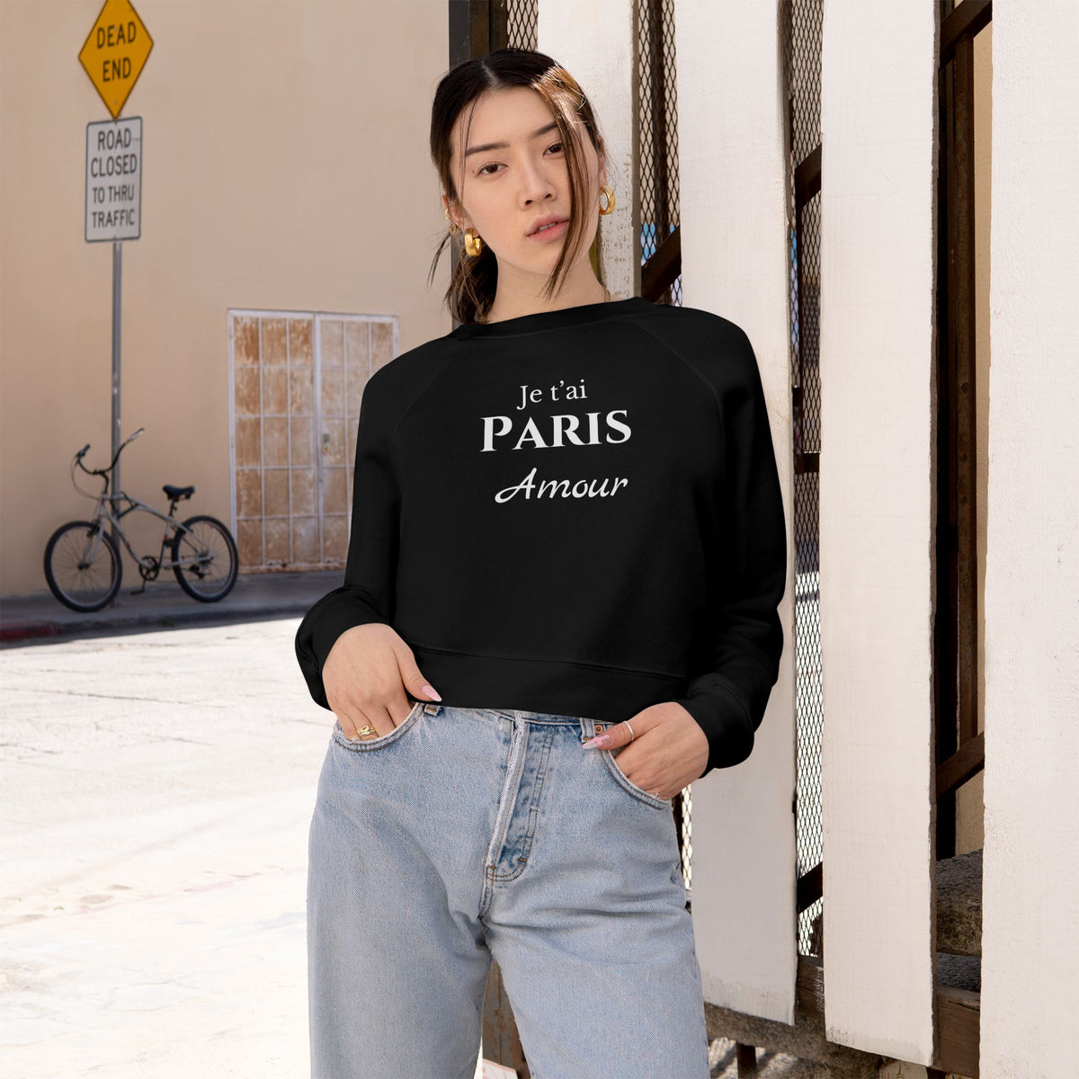 Cropped Pullover — 'Fun Vibes' Colorful Retro Graphic