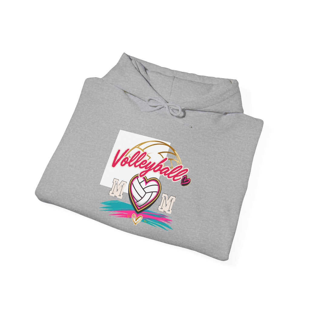 Volleyball Heart Hoodie – Personalized Last Name Back Print