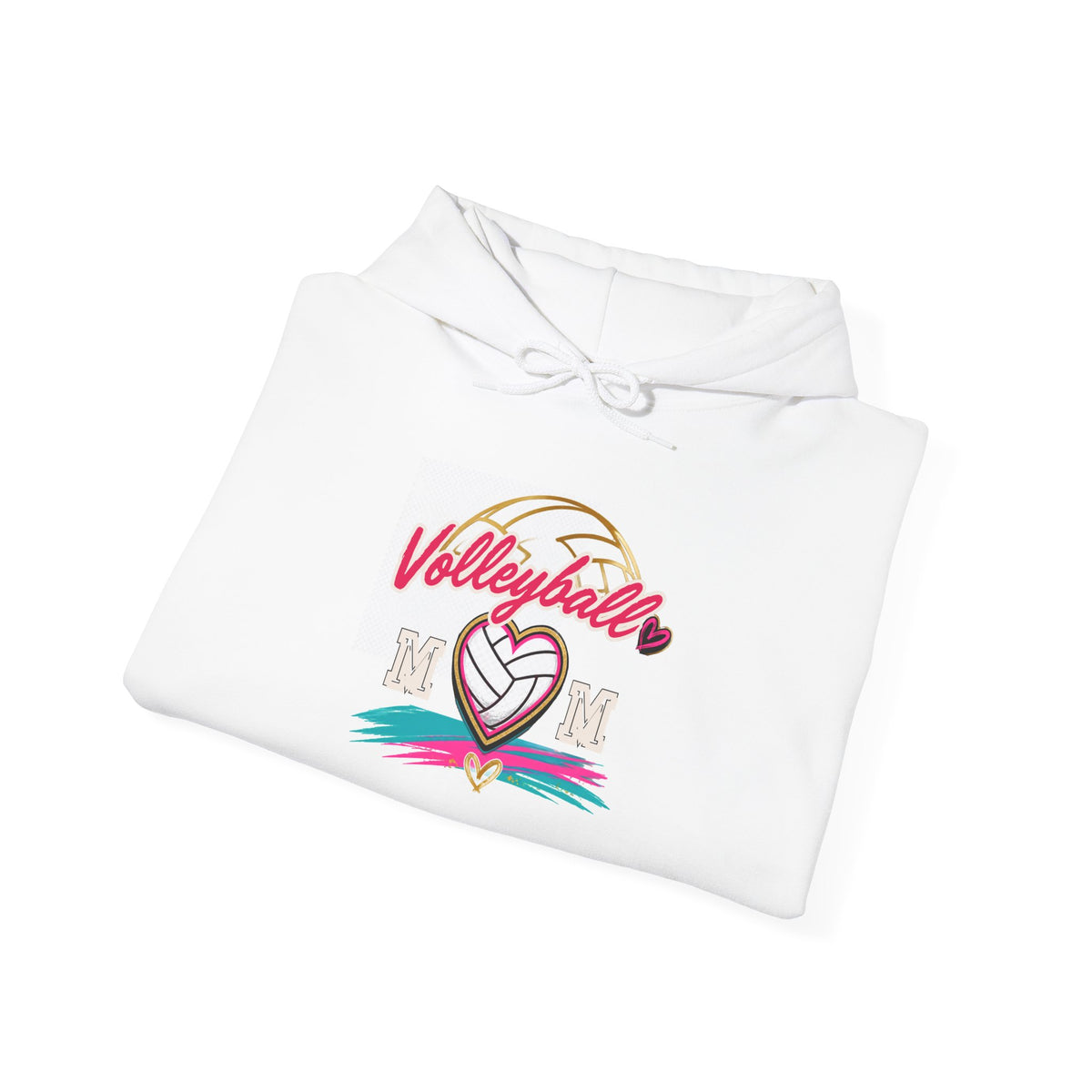 Volleyball Heart Hoodie – Personalized Last Name Back Print