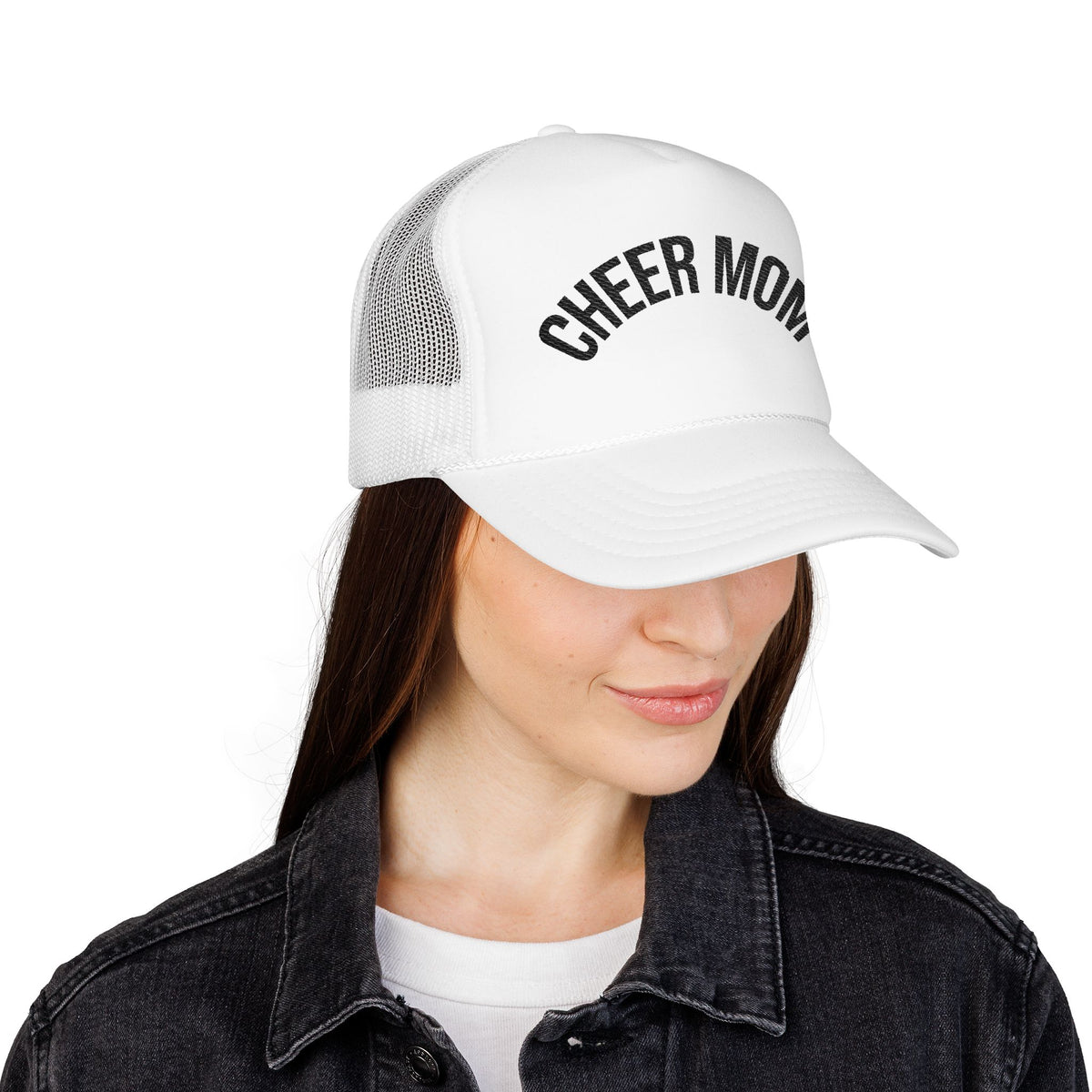 Cheer Mom Foam Trucker Hat — Pom-Proud Cheerleading Mom Cap
