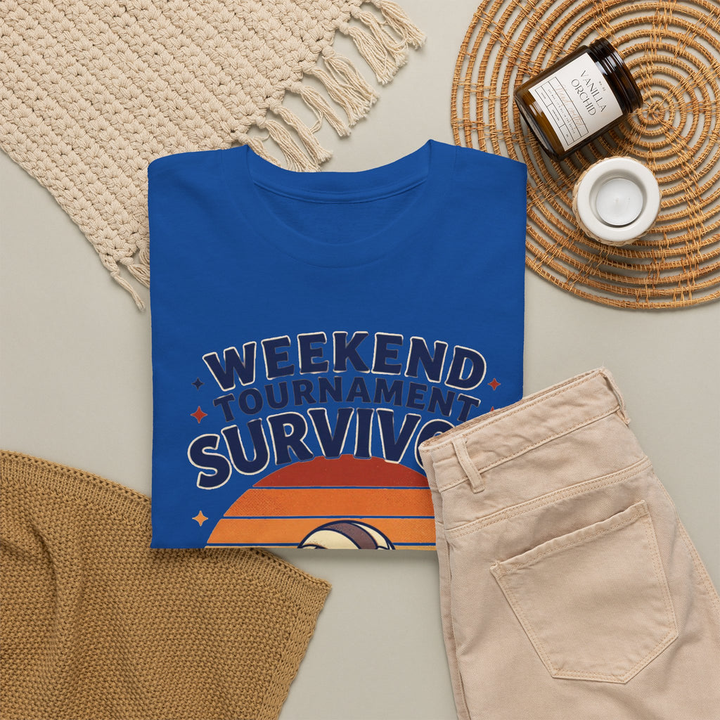 Weekend Tournament Survivor Volleyball Tee — Fueled by Volleyball & Coffee
