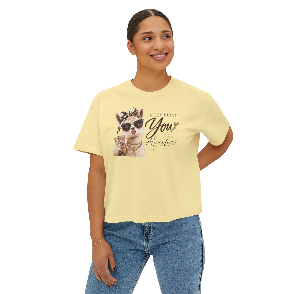 Keeping You Alpaca Lover Boxy Tee