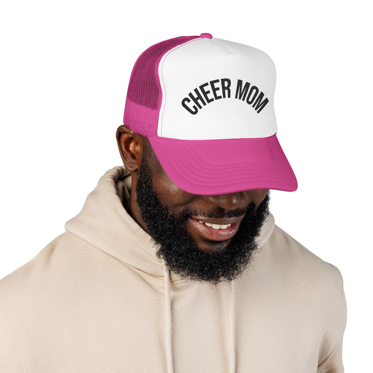 Cheer Mom Foam Trucker Hat — Pom-Proud Cheerleading Mom Cap