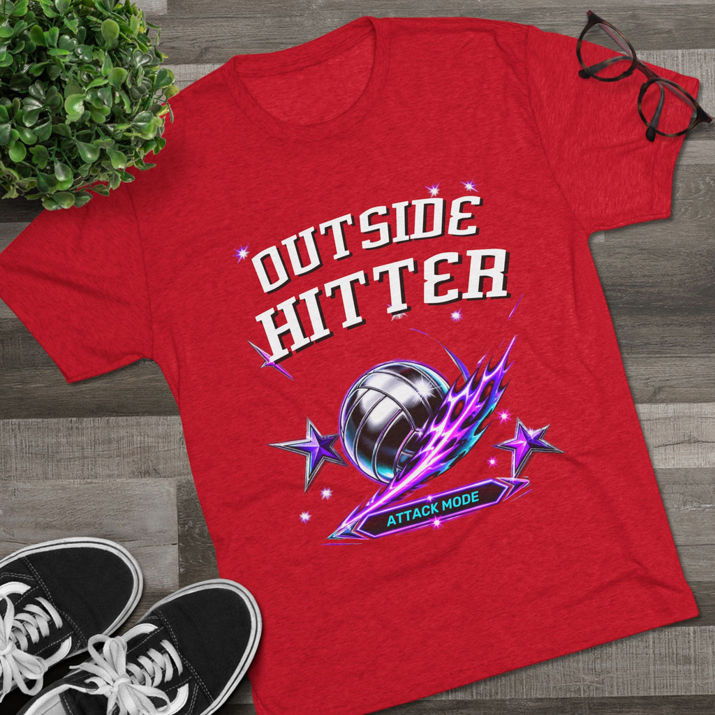Outside Hitter Volleyball Tee — Attack Mode Graphic Shirt