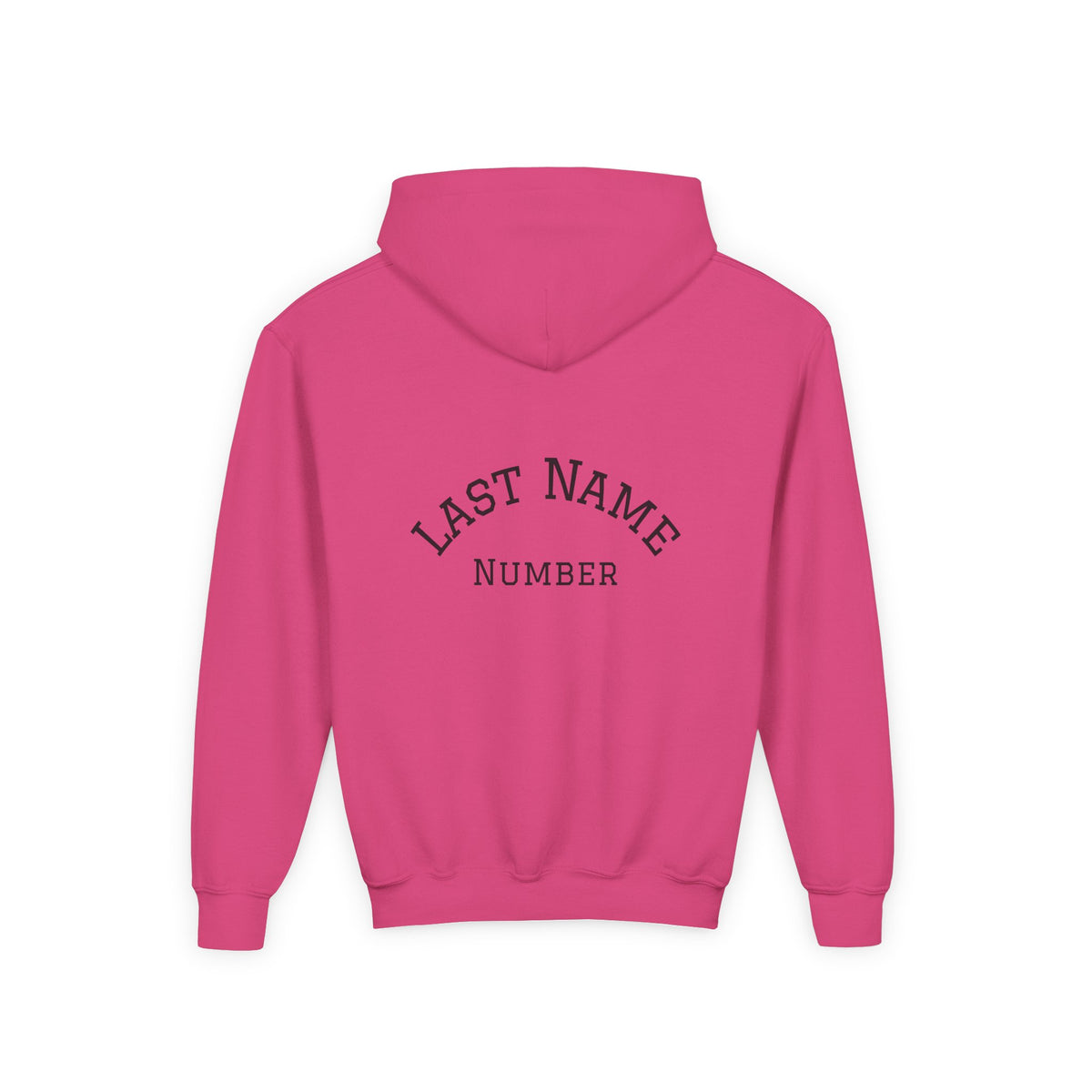 Youth Hoodie - "Game Day Heat" Football Personalized Back Name & Number