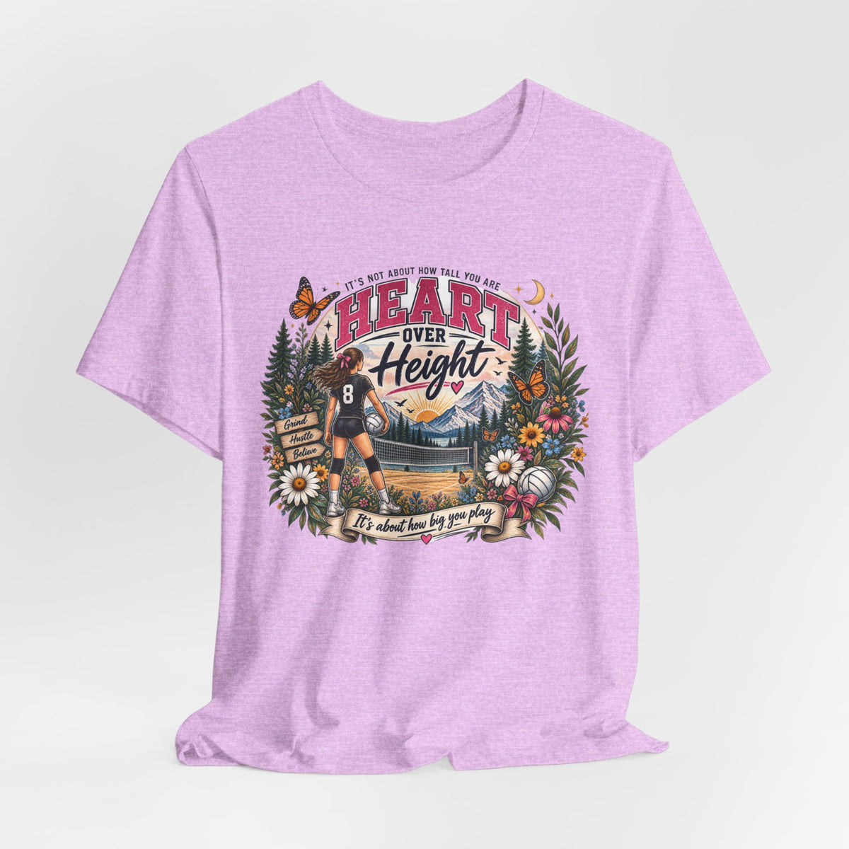Heart Over Height Soccer T‑Shirt — Inspirational Women’s Soccer Tee