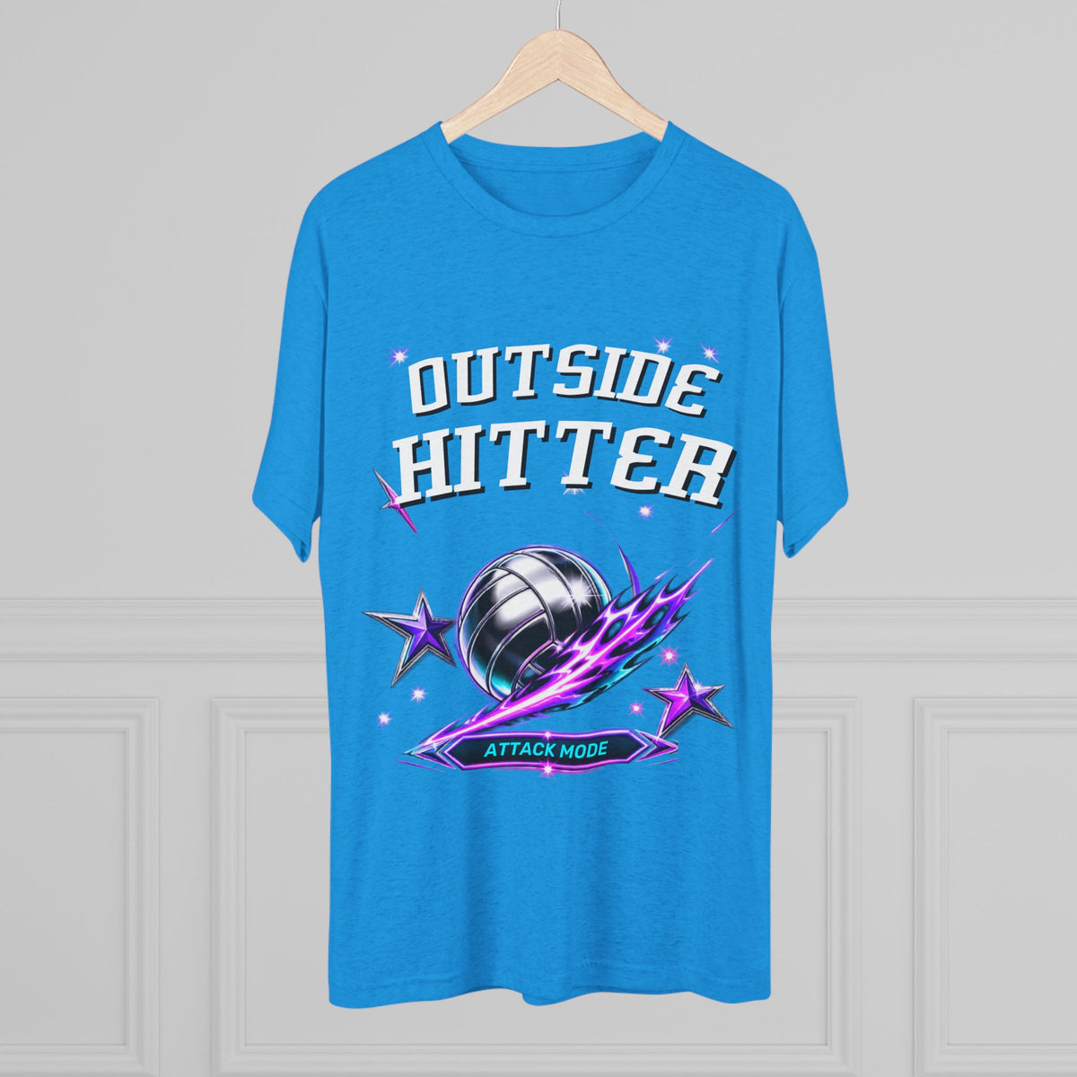 Outside Hitter Volleyball Tee — Attack Mode Graphic Shirt