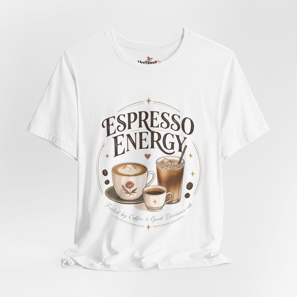 Espresso Energy Coffee Tee — Cute Latte & Cappuccino Graphic T-Shirt