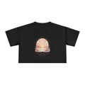 Sunset Arch Crop Tee — "Good Vibes Only" Pastel Boho Graphic