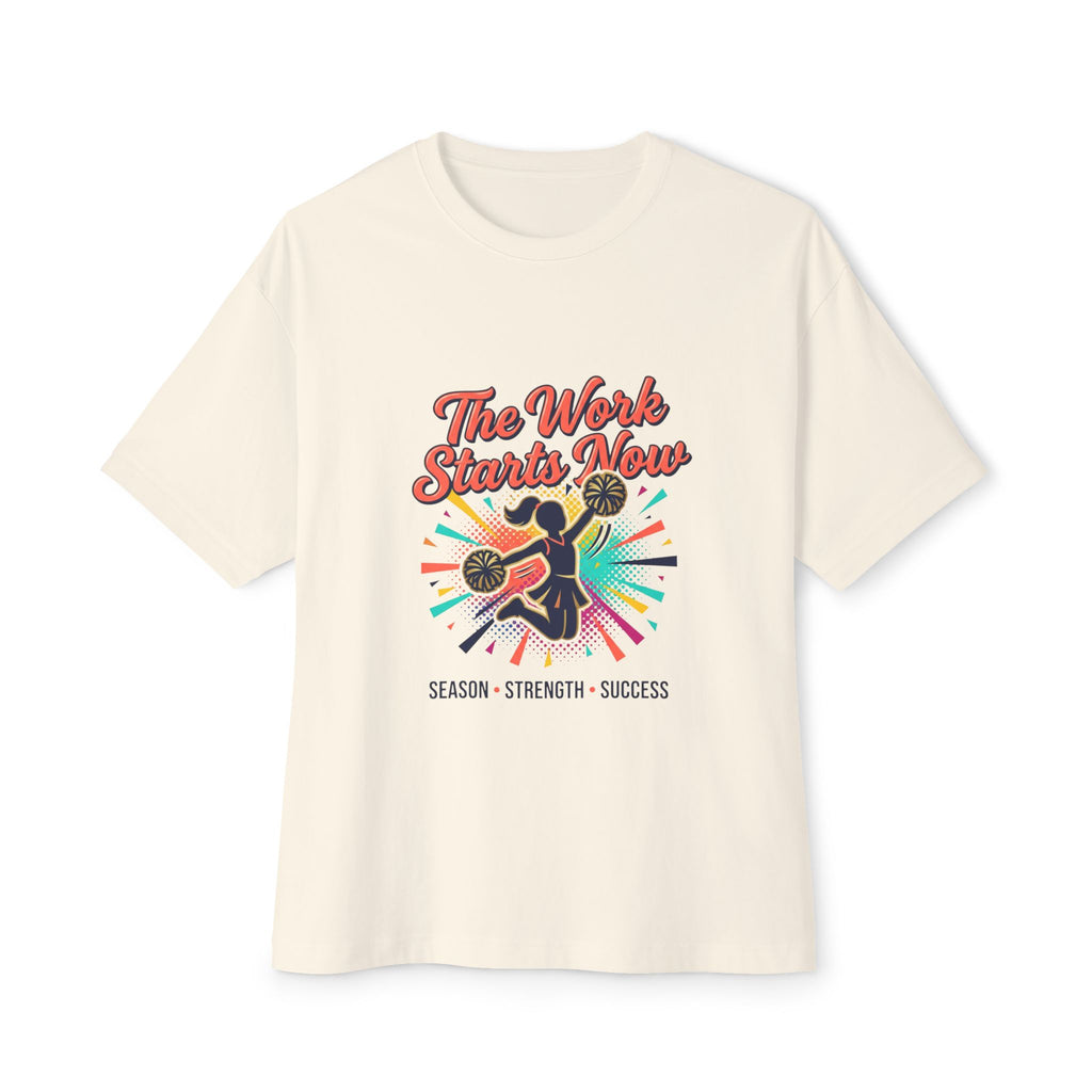 The Work Starts Now Oversized Cheer Season Tee
