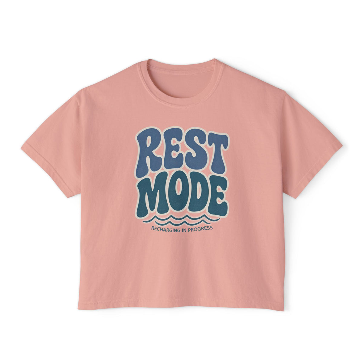 Rest Mode Women's Boxy Tee — Relaxed Graphic T-Shirt