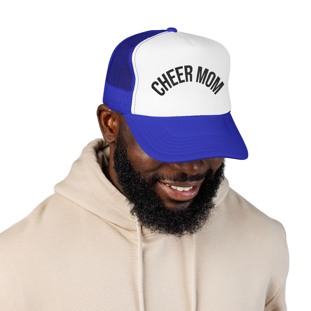 Cheer Mom Foam Trucker Hat — Pom-Proud Cheerleading Mom Cap