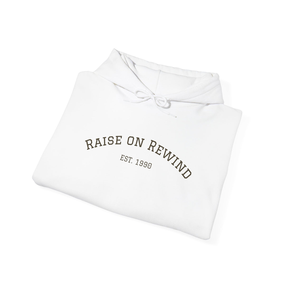 Rewind Retro Hoodie — 'Raise On Rewind' Vintage 90s Electronics Graphic Pullover