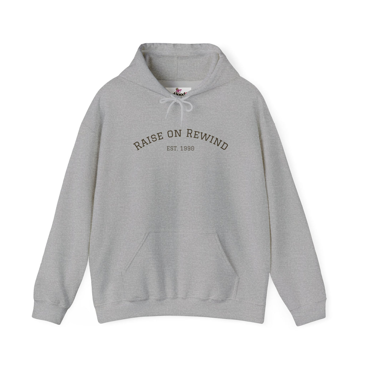 Rewind Retro Hoodie — 'Raise On Rewind' Vintage 90s Electronics Graphic Pullover