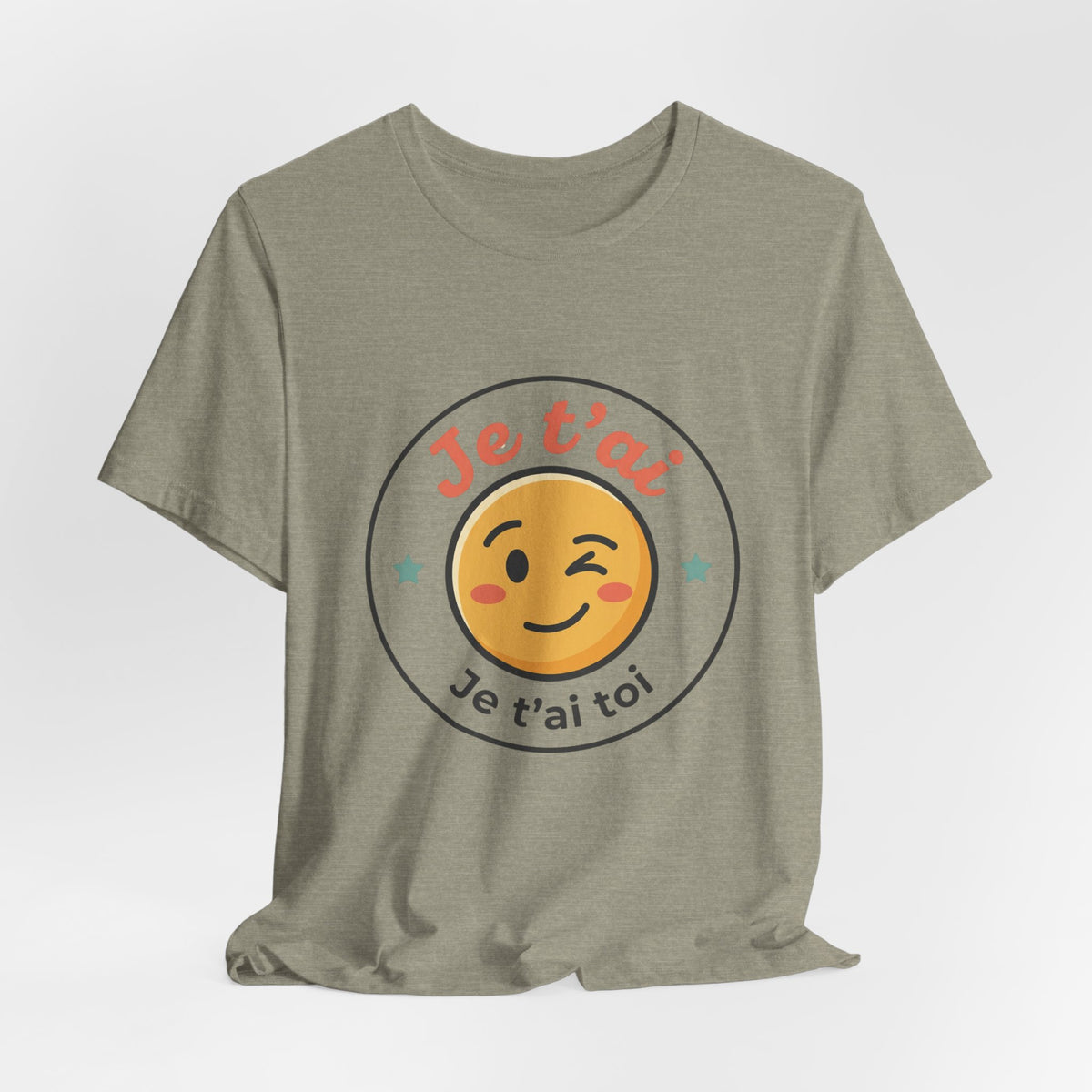 Je t'ai Emoji Tee — French Wink Love Graphic T-Shirt