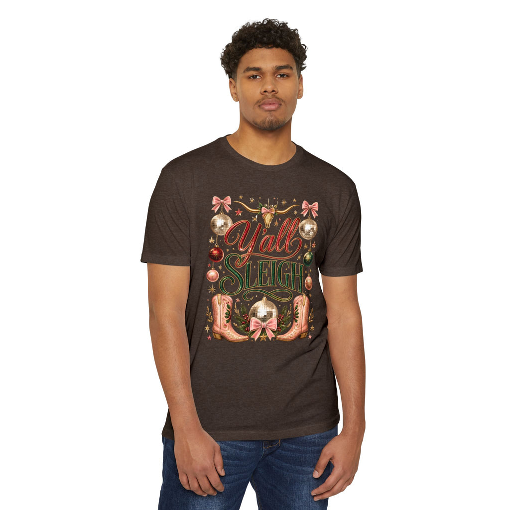 Y'all Sleigh Christmas T-Shirt — Southern Holiday Graphic Tee