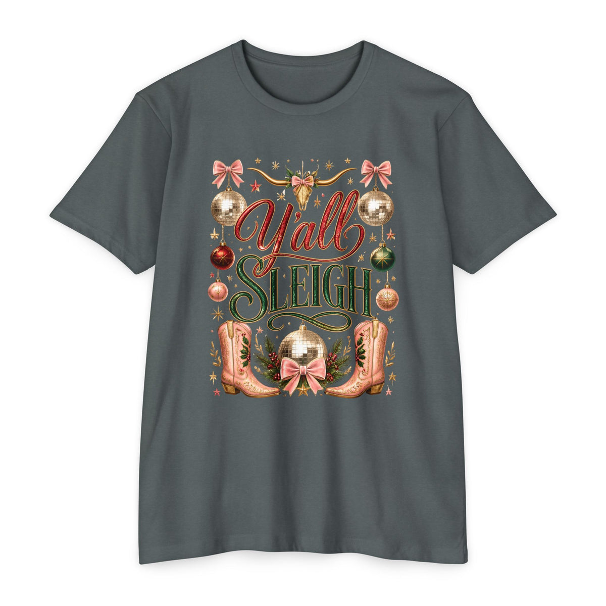 Y'all Sleigh Christmas T-Shirt — Southern Holiday Graphic Tee