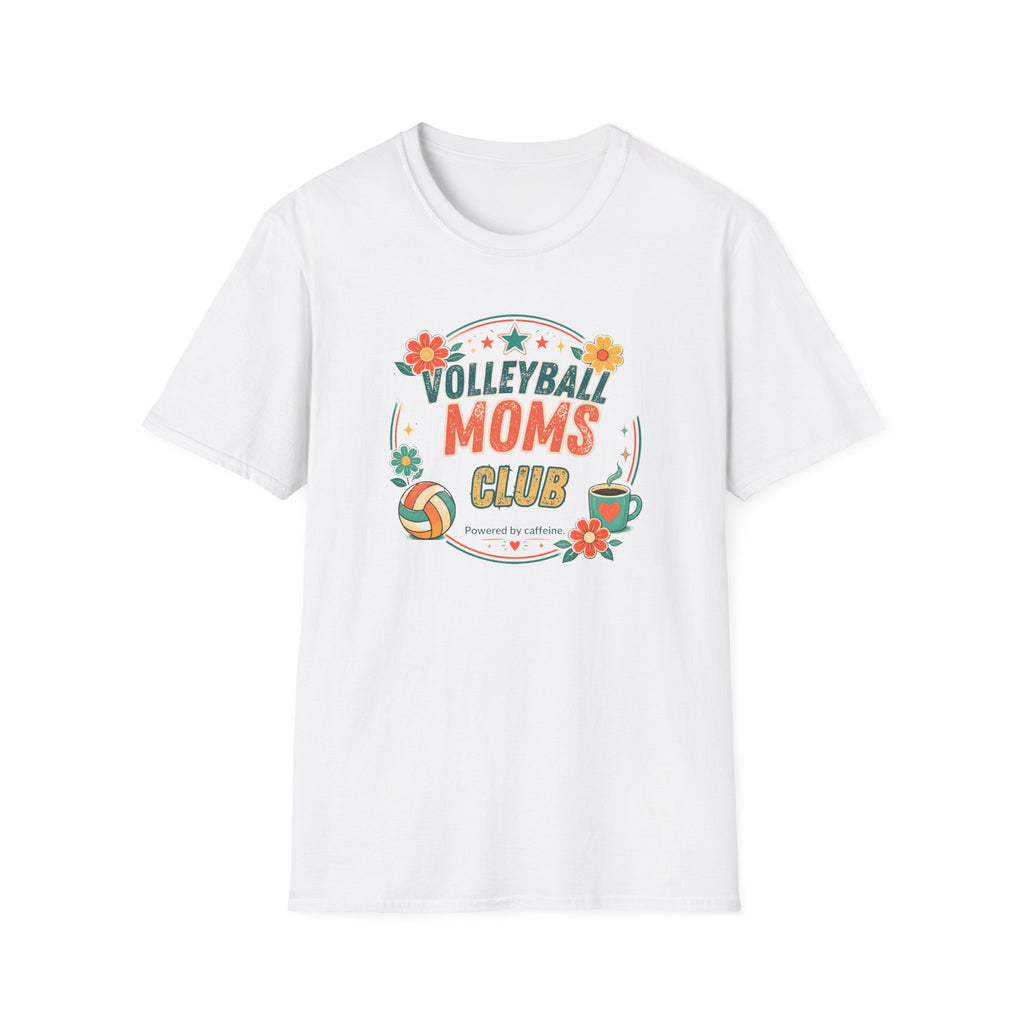 Volleyball Mom T-Shirt — Retro Sun & Net Graphic Tee