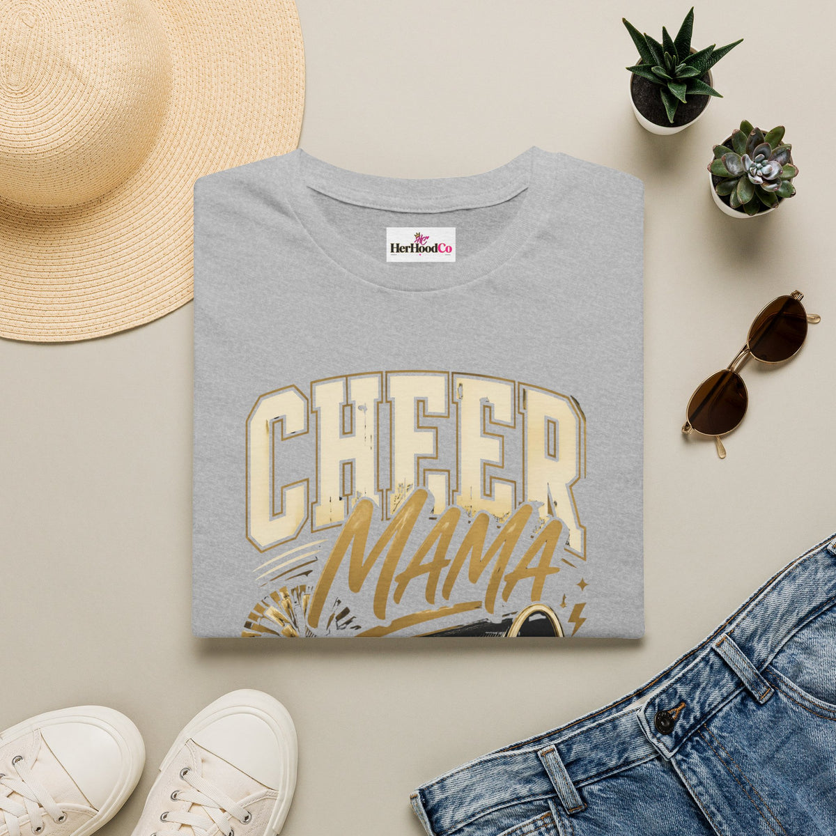Cheer Mama T-Shirt — Retro Megaphone Cheer Mom Shirt