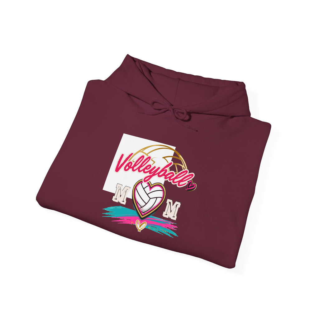 Volleyball Heart Hoodie – Personalized Last Name Back Print