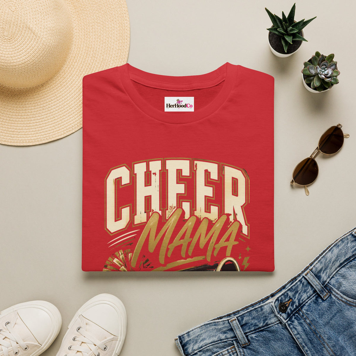 Cheer Mama T-Shirt — Retro Megaphone Cheer Mom Shirt
