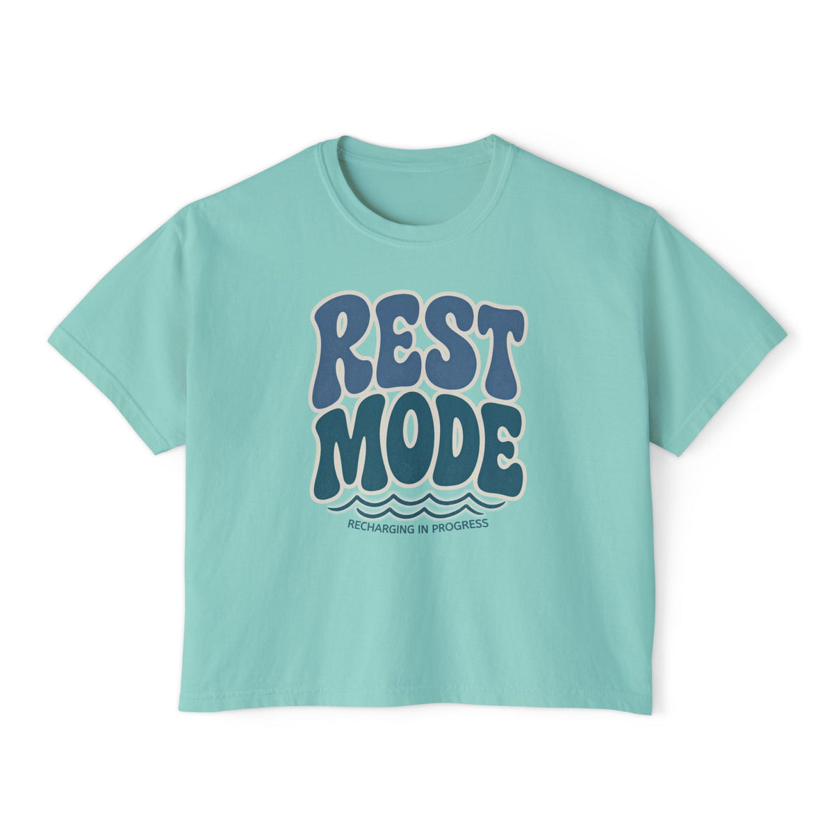 Rest Mode Women's Boxy Tee — Relaxed Graphic T-Shirt