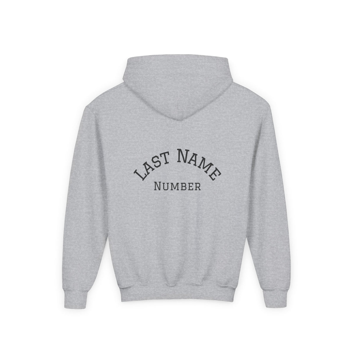 Youth Hoodie - "Game Day Heat" Football Personalized Back Name & Number