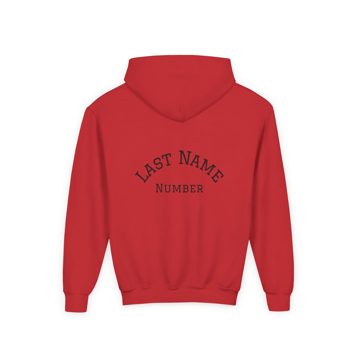 Youth Hoodie - "Game Day Heat" Football Personalized Back Name & Number