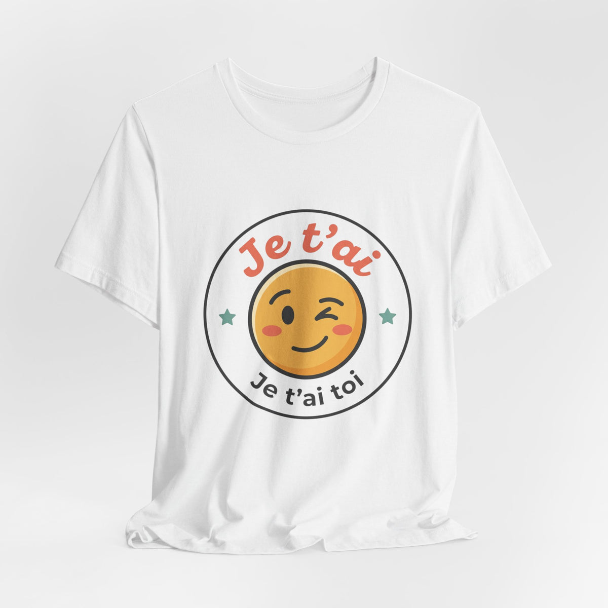 Je t'ai Emoji Tee — French Wink Love Graphic T-Shirt